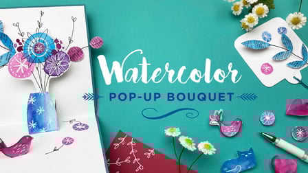 Water Color PopUp Bouquet Class